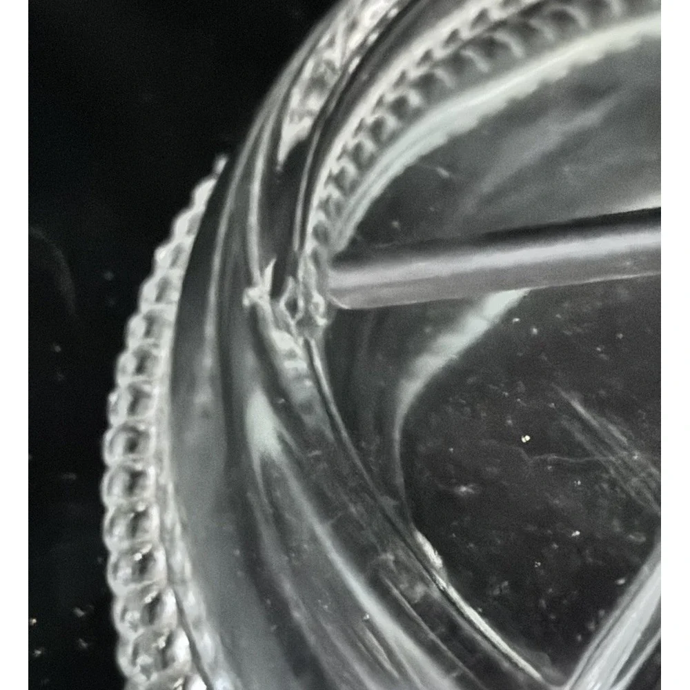 Vintage Imperial Glass Candlewick 3 Part‎ Divided Clear Glass Serving Dish